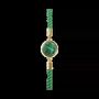 Bracelets - Bracelet Corde Laiton Malachite Rond Facetté 12mm - ARABESK