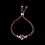 Bracelets - Bracelet Corde Laiton Amethyste Carré Facetté 11mm - ARABESK