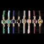 Bracelets - Bracelet Corde Laiton Amethyste Carré Facetté 11mm - ARABESK