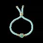Bracelets - Bracelet Corde Laiton Amazonite Carré Facetté 11mm - ARABESK