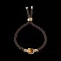 Bracelets - Bracelet Corde Laiton Oeil de Tigre Carré Facetté 11mm - ARABESK