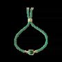 Bracelets - Bracelet Corde Laiton Malachite Carré Facetté 11mm - ARABESK