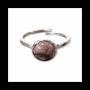 Bijoux - Bague Argent 925 Ajustable Ronde Rhodonite A 8mm - ARABESK