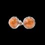 Jewelry - 925 Silver Earrings Sunstone AA 8mm - ARABESK