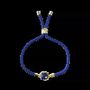 Bracelets - Bracelet Corde Laiton Lapis Lazuli Carré Facetté 11mm - ARABESK