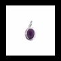 Jewelry - 925 Silver Oval Pendant Amethyst AA 13mm - ARABESK