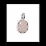 Jewelry - 925 Silver Oval Pendant Rose Quartz AA 13mm - ARABESK