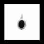 Bijoux - Pendentif Ovale Argent 925 Obsidienne Noire A 13mm - ARABESK