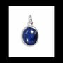 Bijoux - Pendentif Ovale Argent 925 Lapis Lazuli AA 13mm - ARABESK