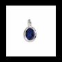 Bijoux - Pendentif Ovale Argent 925 Lapis Lazuli AA 13mm - ARABESK
