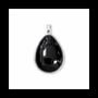 Jewelry - 925 Silver Drop Pendant Black Obsidian AA 23.5mm - ARABESK