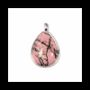 Bijoux - Pendentif Goutte Argent 925 Rhodonite A 23.5mm - ARABESK