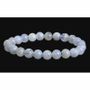 Bracelets - Ribboned Blue Chalcedony A Bracelet 8mm beads - ARABESK