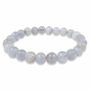 Bracelets - Ribboned Blue Chalcedony A Bracelet 8mm beads - ARABESK