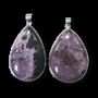 Jewelry - 925 Silver Charoite AA Pendant 2 pieces 24.23g - ARABESK