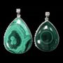 Bijoux - Pendentif Argent 925 Malachite AA 2 pièces 23.52g - ARABESK