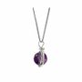 Bijoux - Collier Argent 925 avec Pendentif Boule Améthyste AA 10mm - ARABESK