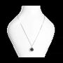 Bijoux - Collier Argent 925 avec Pendentif Boule Grenat Rouge AA 10mm - ARABESK