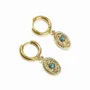 Bijoux - Boucles d'Oreilles Ovales Dorées en Acier Inoxydable Turquénite A 34mm - ARABESK
