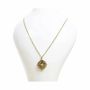Jewelry - Gold Stainless Steel Necklace Sun Rose Quartz A - ARABESK