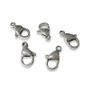 Bijoux - Fermoirs Mousqueton en Acier Inoxydable Argentés 6x12mm x50 - ARABESK