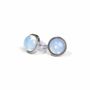 Jewelry - Round Stainless Steel Opalite Stud Earrings 10mm - ARABESK