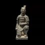 Sculptures, statuettes et miniatures - Statue Noire Archer Agenouillé en Terracotta 35cm - ARABESK