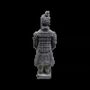 Sculptures, statuettes and miniatures - Black Terracotta Warrior Statue 12cm - ARABESK