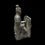 Sculptures, statuettes and miniatures - Black Archer Statue with Terracotta Shield Kneeling 35cm - ARABESK