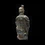 Sculptures, statuettes and miniatures - Black Archer Statue with Terracotta Shield Kneeling 35cm - ARABESK