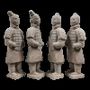 Sculptures, statuettes and miniatures - Antique Colorful Terracotta Warrior Statue 16cm X 4 pcs - ARABESK