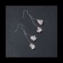 Bijoux - Boucles d'Oreilles Baroque Argentées en Acier Inoxydable Quartz Rose 6cm - ARABESK
