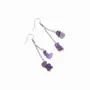 Jewelry - Baroque Silver Earrings in Amethyst Stainless Steel 6cm - ARABESK