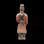 Sculptures, statuettes and miniatures - Antique Colorful Terracotta Warriors with Armor Statue 38cm - ARABESK