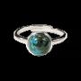 Bijoux - Bague Argent 925 Ajustable Ronde Chrysocolle A+ 8mm - ARABESK