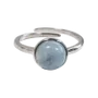 Jewelry - 925 Silver Ring Adjustable Round Aquamarine AA 8mm - ARABESK