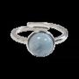 Bijoux - Bague Argent 925 Ajustable Ronde Aigue Marine AA 8mm - ARABESK