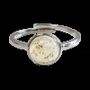 Bijoux - Bague Argent 925 Ajustable Ronde Citrine Naturelle AA 8mm - ARABESK