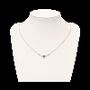 Jewelry - 925 Silver Necklace Amethyst and Faceted Rhinestones AA 5mm - ARABESK