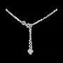 Jewelry - 925 Silver Necklace Amethyst and Faceted Rhinestones AA 5mm - ARABESK