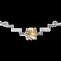 Bijoux - Collier Argent 925 Citrine Naturelle et Strass Facetée AA 5mm - ARABESK