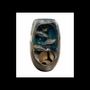 Senteurs - Porte Encens Backflow Céramique Marron et Bleu Cascade de Feuilles 13cm - ARABESK