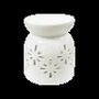 Senteurs - Brûleur Huile Céramique Blanc Ajouré 8.5cm - ARABESK