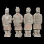 Sculptures, statuettes et miniatures - Statue Colorée Antique en Terracotta Guerrier Mix 16cm X 4 pcs - ARABESK