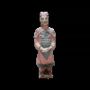 Sculptures, statuettes et miniatures - Statue Colorée Antique en Terracotta Général 38cm - ARABESK