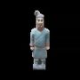 Sculptures, statuettes et miniatures - Statue Colorée Antique en Terracotta Guerrier 25cm - ARABESK