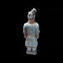 Sculptures, statuettes et miniatures - Statue Colorée Antique en Terracotta Guerrier 25cm - ARABESK