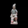 Sculptures, statuettes and miniatures - Antique Colorful Terracotta Kneeling Archer Statue 18cm - ARABESK