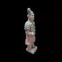 Sculptures, statuettes et miniatures - Statue Colorée Antique Terracotta Guerrier 22cm - ARABESK