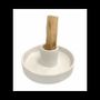 Scents - White Ceramic Incense Holder for Palo Santo 10.50cm - ARABESK